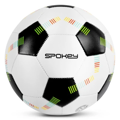 Spokey GOAL KIDS Dětský fotbalový míč, bílý s pruhovaným vzorem Spokey GOAL KIDS Dětský fotbalový míč, bílý s pruhovaným vzorem