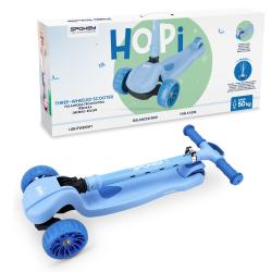 Spokey HOPI Skladacia detská trojkolka so svietiacimi kolieskami, modrá