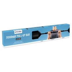 Spokey LEVER Hrazda do dveří s vodováhou, 72-96 cm