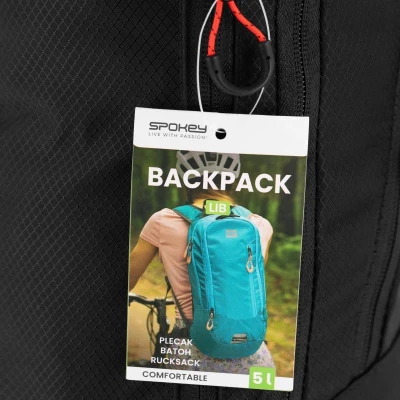 Spokey LIB Sportovní, cyklistický a běžecký batoh, 5 l, černý