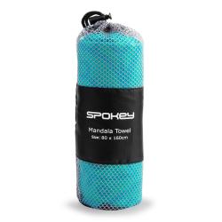 Spokey MANDALA Rychleschnoucí sportovní ručník, tyrkysový, 80 x 160 cm