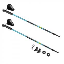 Spokey MEADOW II Hole Nordic Walking 2-dílné, systém anti-shock, černo-modré se zelenou Spokey MEADOW II Hole Nordic Walking 2-dílné, systém anti-shock, černo-modré se zelenou