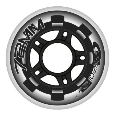 Spokey 72 mm 82A náhradní kolečka k bruslím