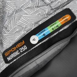 Spokey NORDIC 250 Spací pytel, -6°C, černo-šedý