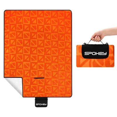Spokey PICNIC APRICOTE oranžová 150 x 180 cm pikniková deka
