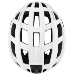 Spokey POINTER PRO Cyklistická přilba pro dospělé s LED blikačkou a blinkry, 55-58 cm, bílá