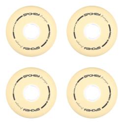 Spokey PU 76 mm Náhradné kolieska k korčuliam FREESPO WHITE SET, 4 ks