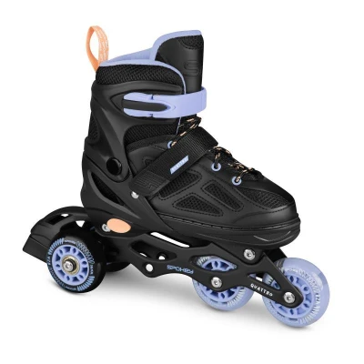 Spokey QUATTRO Brusle 4v1, černo-fialové POUZE EU 30-33 (VÝPRODEJ)