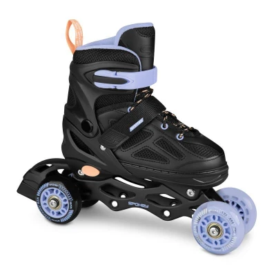 Spokey QUATTRO Brusle 4v1, černo-fialové POUZE EU 30-33 (VÝPRODEJ)