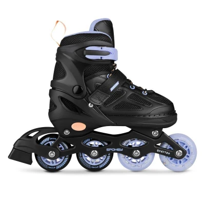 Spokey QUATTRO Brusle 4v1, černo-fialové POUZE EU 30-33 (VÝPRODEJ)
