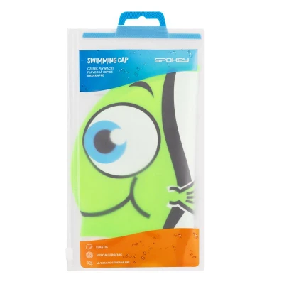 Spokey RYBKA zelená dětská silikonová plavecká čepice