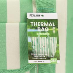 Spokey SAN REMO Termotaška, 28 l, zelené pruhy