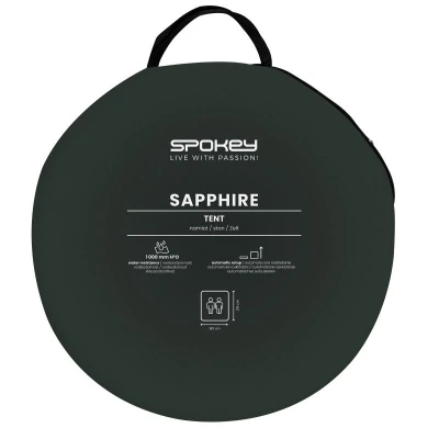 Spokey SAPPHIRE Samorozkládací stan pro 2 osoby, šalvějově zelený