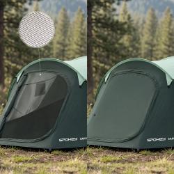 Spokey SAPPHIRE Samorozkládací stan pro 2 osoby, šalvějově zelený