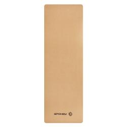 Spokey SAVASANA Korková jóga podložka, 183 x 61 x 0,4 cm, hnědá