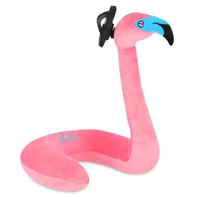 Spokey SERPENTE Dětský cestovní polštářek ve tvaru plameňáka s držákem na telefon Spokey SERPENTE Dětský cestovní polštářek ve tvaru plameňáka s držákem na telefon