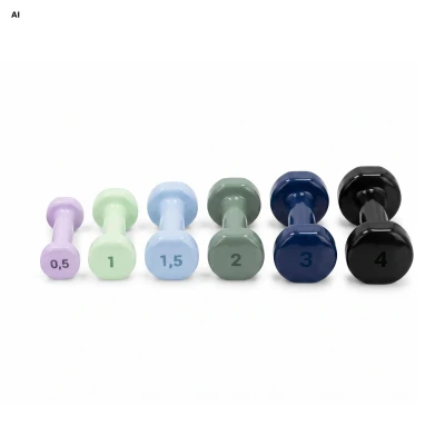 Spokey SHAPE khaki sada vinylových činek 2 kg