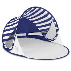 Spokey STRATUS Samorozkládací plážový stan, UV 40, 190 x 120 x 90 cm, modré pruhy (VÝPRODEJ)