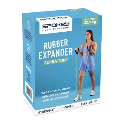 Spokey SUPRA TUBE Posilovací expandér s úchyty, 22,5 kg (VÝPRODEJ)