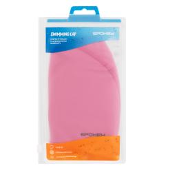 Spokey TORPEDO Textilní plavecká čepice potažená PU, růžová