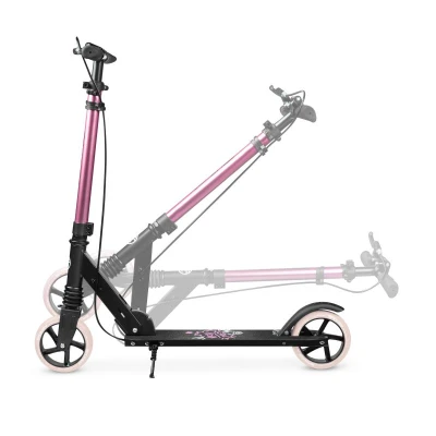 Spokey VACAY PRO Koloběžka s ruční brzdou, kolečka 145 mm, růžová