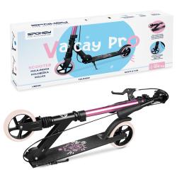 Spokey VACAY PRO Koloběžka s ruční brzdou, kolečka 145 mm, růžová