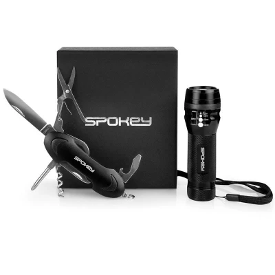 Spokey ZOOM Sada multifunkčního nářadí v dárkové krabičce: nůž + svítilna s poutkem Spokey ZOOM Sada multifunkčního nářadí v dárkové krabičce: nůž + svítilna s poutkem
