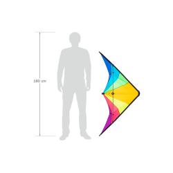 Sportovní drak Delta Hawk Neon Rainbow 72 x 146