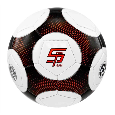 SPORTTEAM Fotbalový míč S2 vel.5 černo-červený