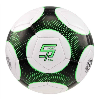 SPORTTEAM Fotbalový míč S2 vel.5 černo-zelený