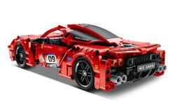 Stavebnice závodní auto na zpětné natažení 437 dílků
