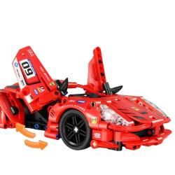 Stavebnice závodní auto na zpětné natažení 437 dílků