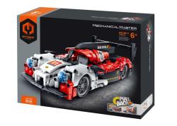 Stavebnice závodní auto na zpětné natažení 472 dílků