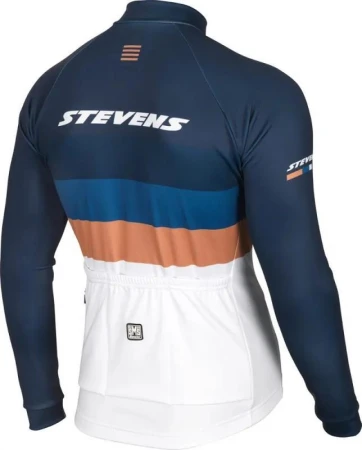 Stevens Aero Equipe Modro/bílo/zlatý Dlouhý Rukáv dres POUZE L (VÝPRODEJ)