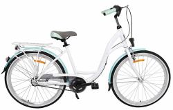 Storm Stockholm 26 3sp. rám 17palcov biele / morske modré city bicykel Storm Stockholm 26 3sp. rám 17palcov biele / morske modré city bicykel