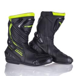 Street Racer Boty na motorku Grid černo-fluo žluté + šátek Kilpi