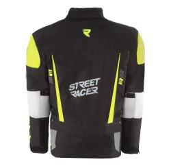 Street Racer Bunda na motorku ALL Season černo-fluo žlutá + sleva 400,- na příslušenství