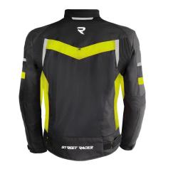 Street Racer Bunda na motorku Evans Air černo-fluo žlutá + sleva 300,- na příslušenství