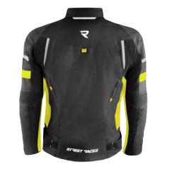Street Racer Bunda na motorku Evans černo-fluo žlutá + sleva 300,- na příslušenství
