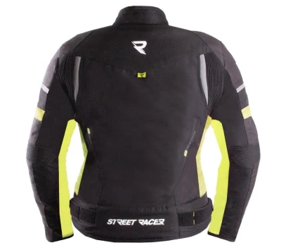 Street Racer Dámská bunda na motorku Betty II Air černo-fluo žlutá + sleva 300,- na příslušenství