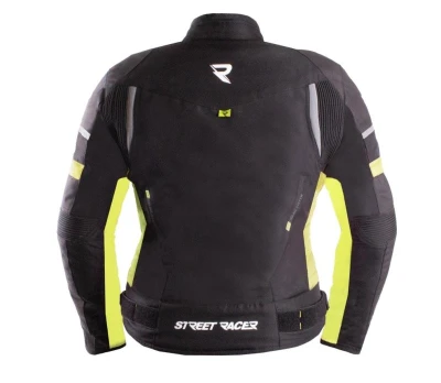 Street Racer Dámská bunda na motorku Betty II černo-fluo žlutá + sleva 300,- na příslušenství