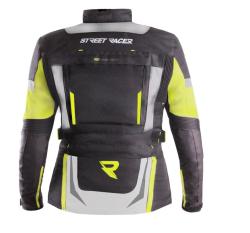 Street Racer Dámská bunda na motorku Hilax černo-šedo-fluo žlutá + sleva 400,- na příslušenství