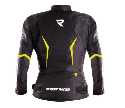 Street Racer Dámská bunda na motorku Rose Air černo-fluo žlutá + sleva 300,- na příslušenství