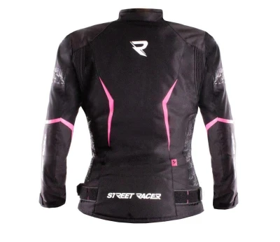 Street Racer Dámská bunda na motorku Rose Air černo-růžová + sleva 300,- na příslušenství