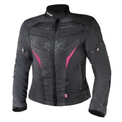 Street Racer Dámská bunda na motorku Rose černo-růžová + sleva 400,- na příslušenství