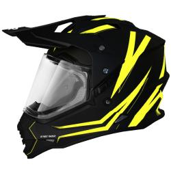 Street Racer Enduro helma na motorku Ignite matná černo-fluo žlutá