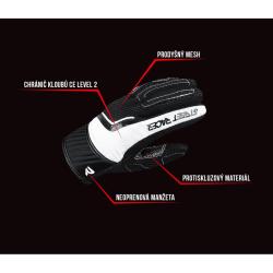 Street Racer Rukavice na motorku Stunt černo-bílé