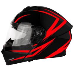 Street Racer Vyklápěcí helma Fury černo-červená + sleva 300,- na příslušenství
