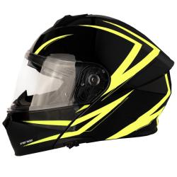 Street Racer Vyklápěcí helma Fury černo-fluo žlutá + sleva 300,- na příslušenství