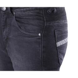 Street Racer Zkrácené jeansy na motorku Spike II CE černé + sleva 300,- na příslušenství